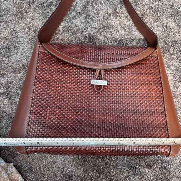 Bally in Rich Brown Woven Shoulder Bag Late 90s/ Early 20s - Picture 13 of 16
